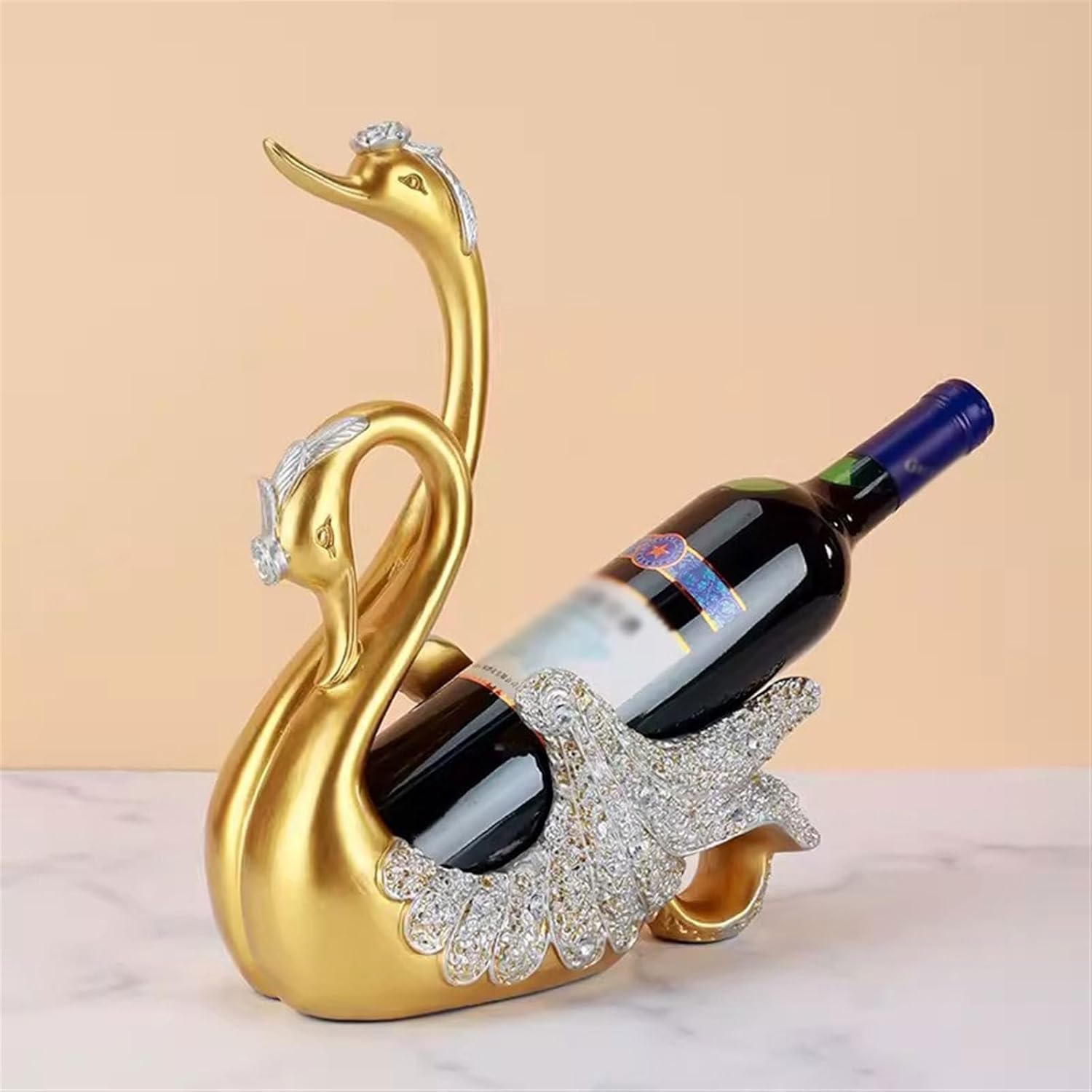 Gold Swan Wine Rack for Home and Kitchen