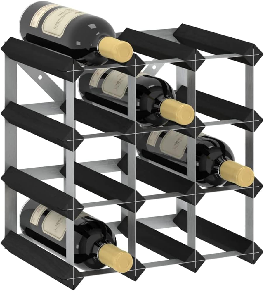 vidaXL Solid Wood Wine Rack for 42 Bottles