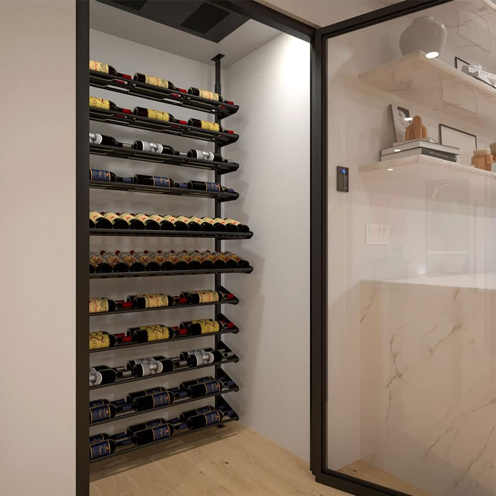 Ultra Wine Racks Showcase Bespoke Wine Display - Black 78 Bottle Storage