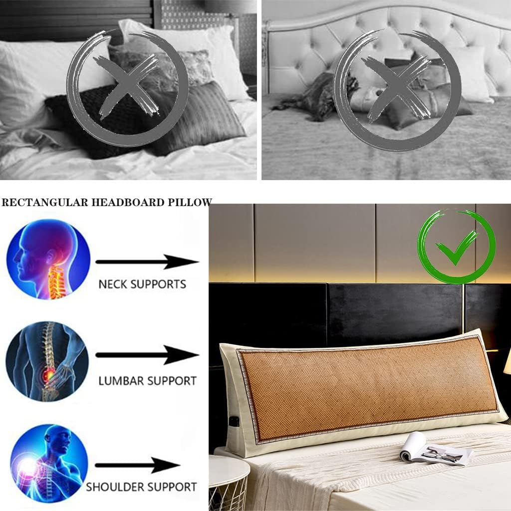 ZZYK Soft Linen Reading Pillow with Detachable Cover