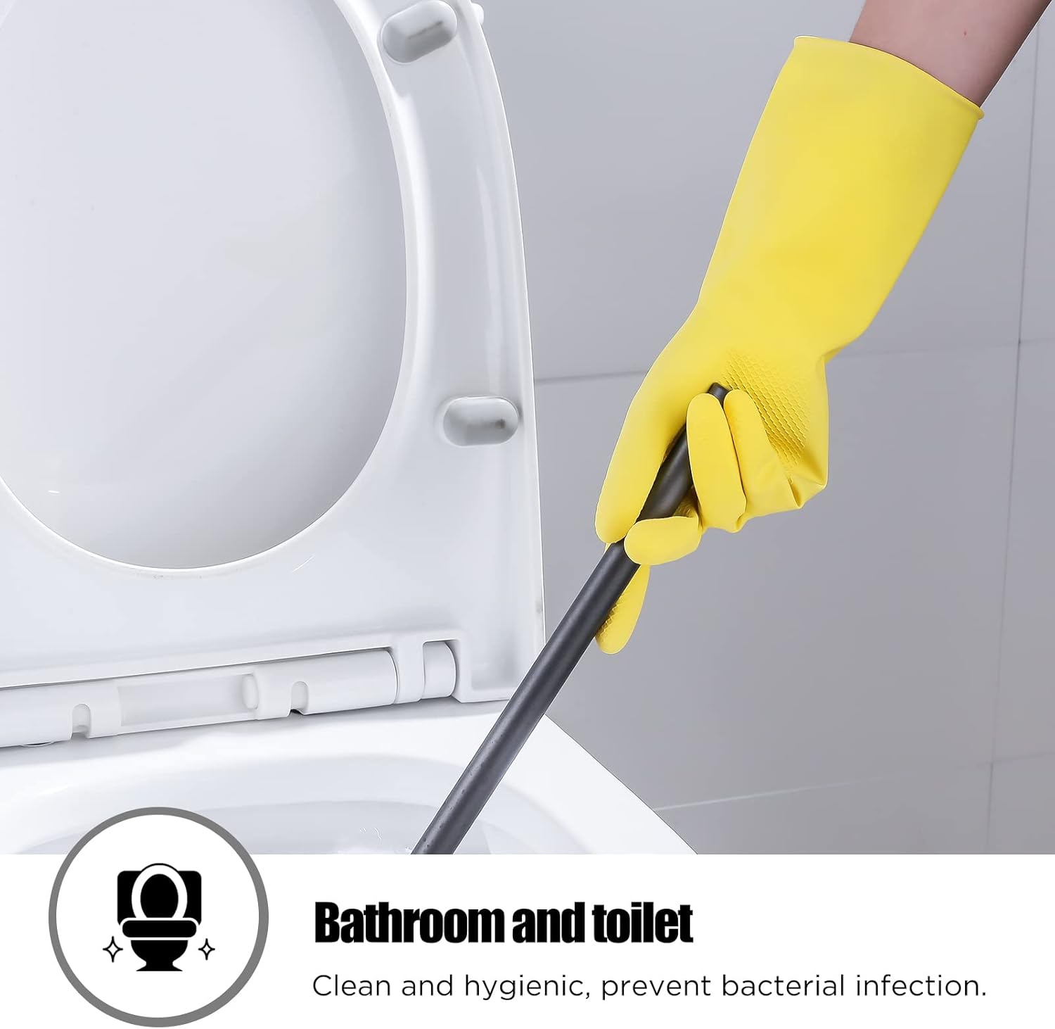IUCGE Rubber Cleaning Gloves 3 or 6 Pairs