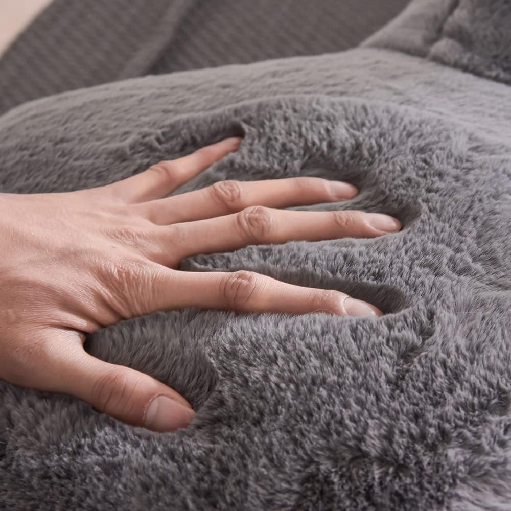 Btargot Reading Pillow with Arms for Back Support Grey