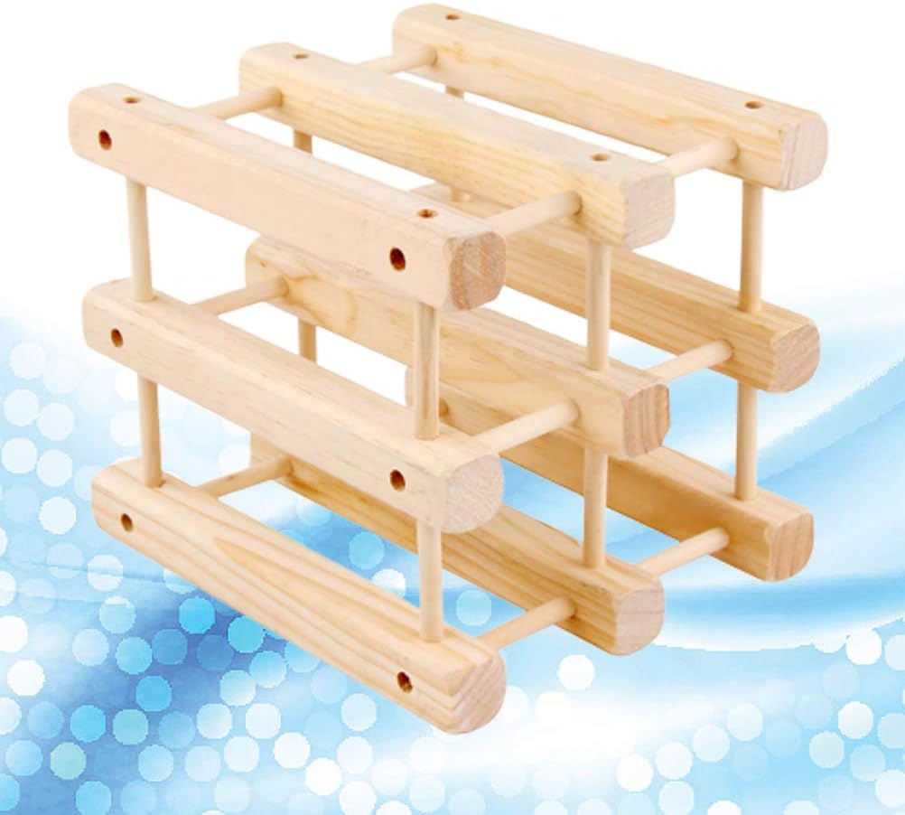 DOITOOL Wood Wine Holder Countertop Wine Rack