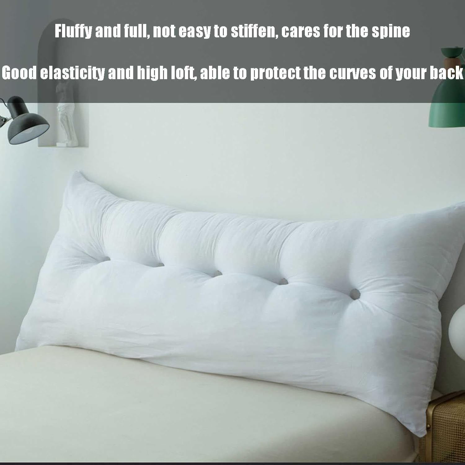 XHSUEN Back Cushion for Bed with Removable Cover