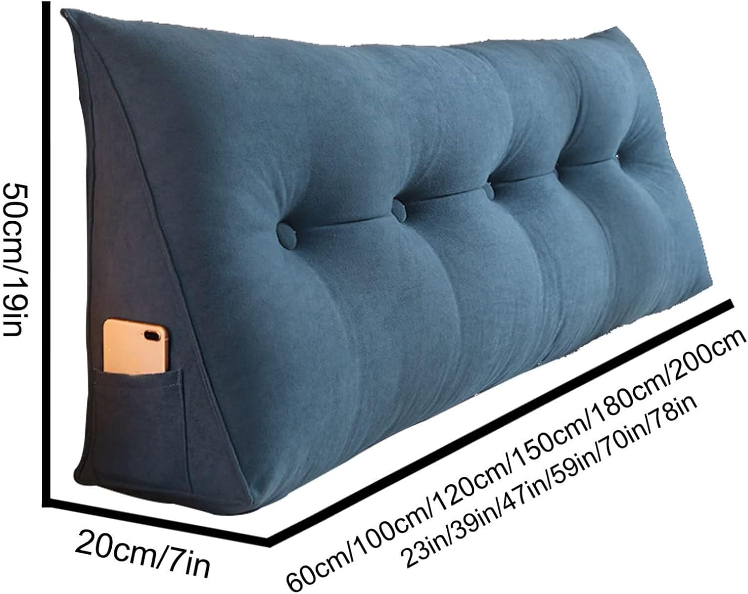 HIOSIEFUO Triangular Reading Pillow for Neck and Lumbar Support