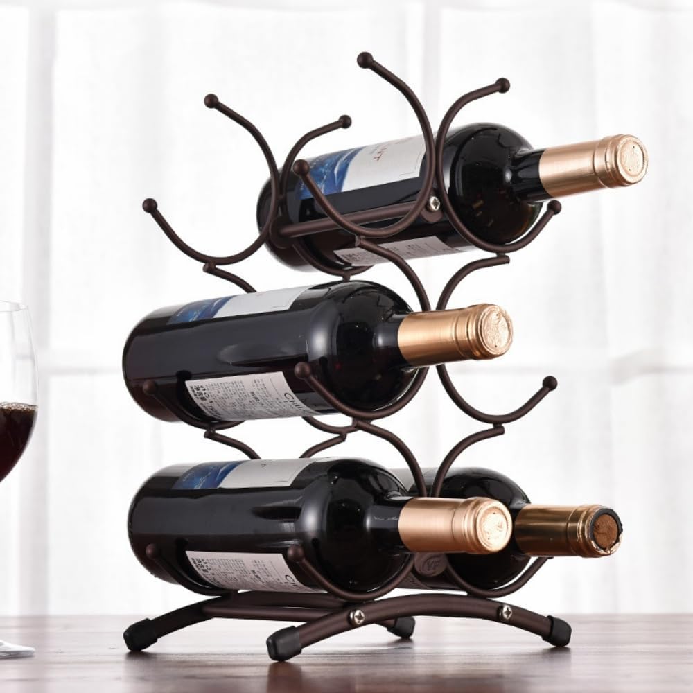 Fantasee 6 Bottle Tabletop Wine Rack Holder 1