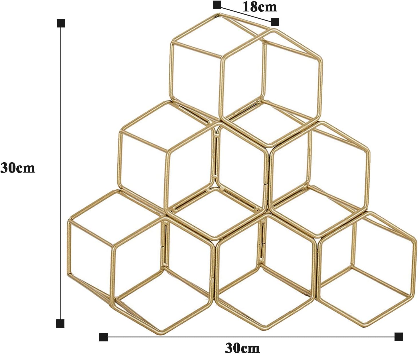 ZJYWMM 6-Bottle Freestanding Wine Rack - Gold