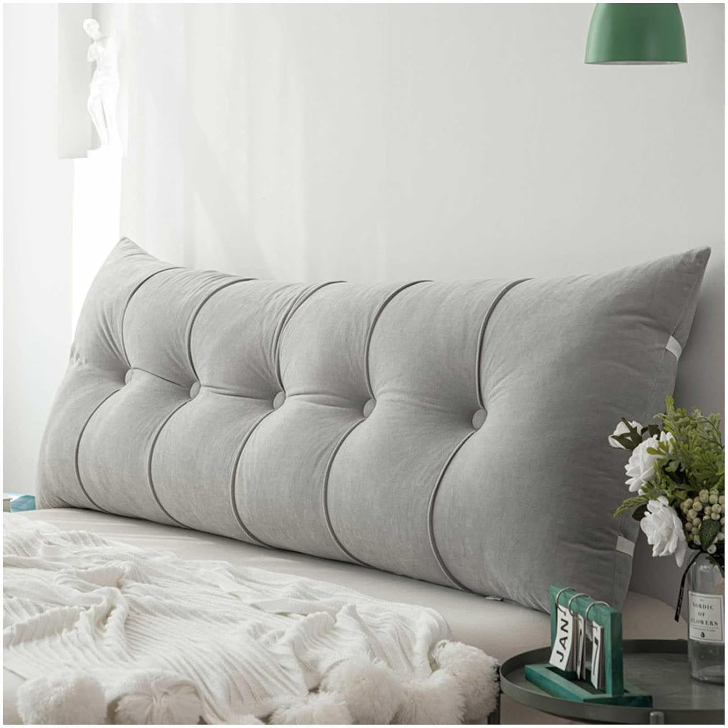 XHSUEN Back Cushion for Bed with Removable Cover