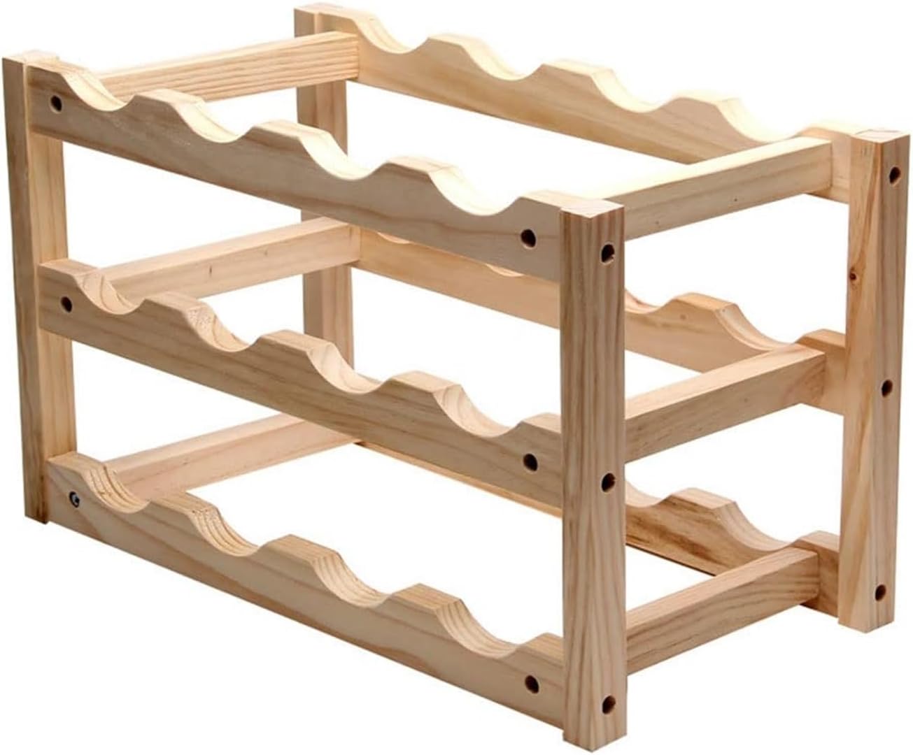 OXOAMP Freestanding 3-Tier Wine Rack with 12 Bottle Capacity
