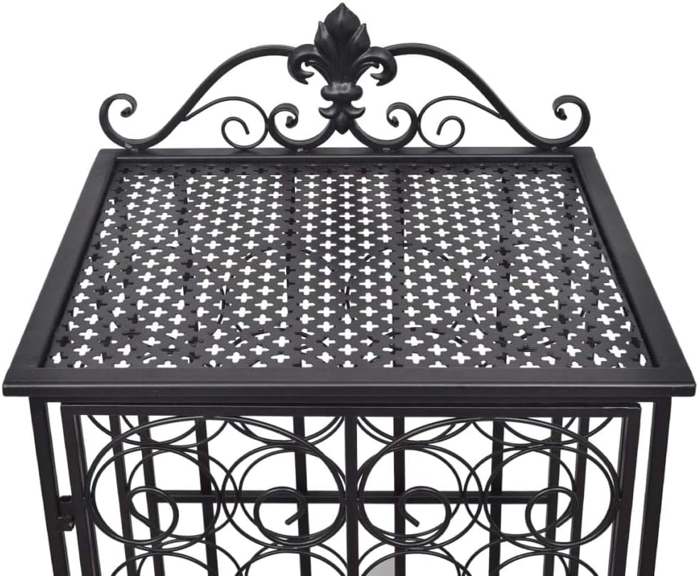 BUKSCYJS 28-Bottle Metal Wine Rack for Kitchen and Bar