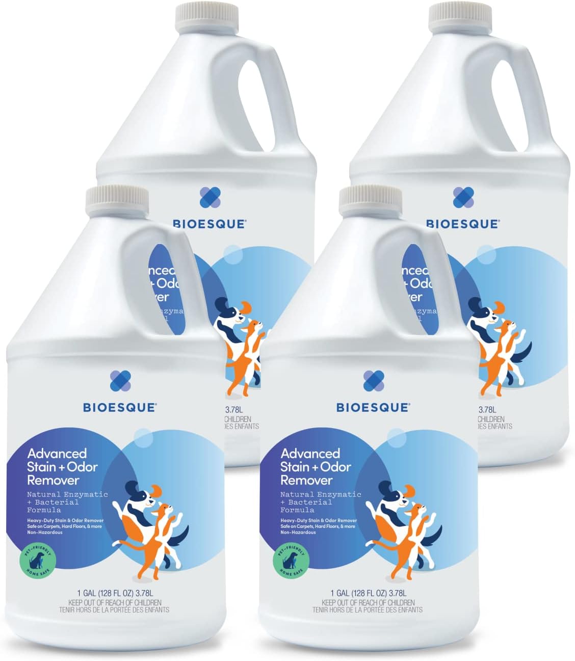 Bioesque Advanced Stain Odor Remover 1 Gallon Pack of 4 1