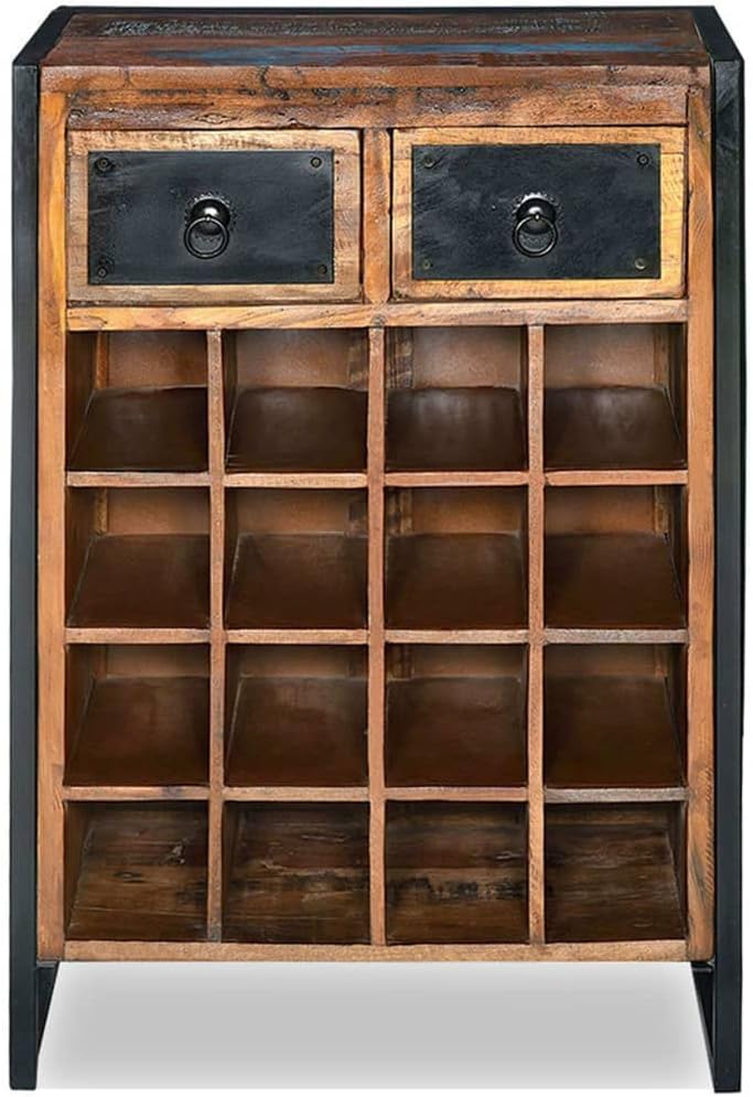 YAFF Wine Rack 16 Bottles Reclaimed Wood