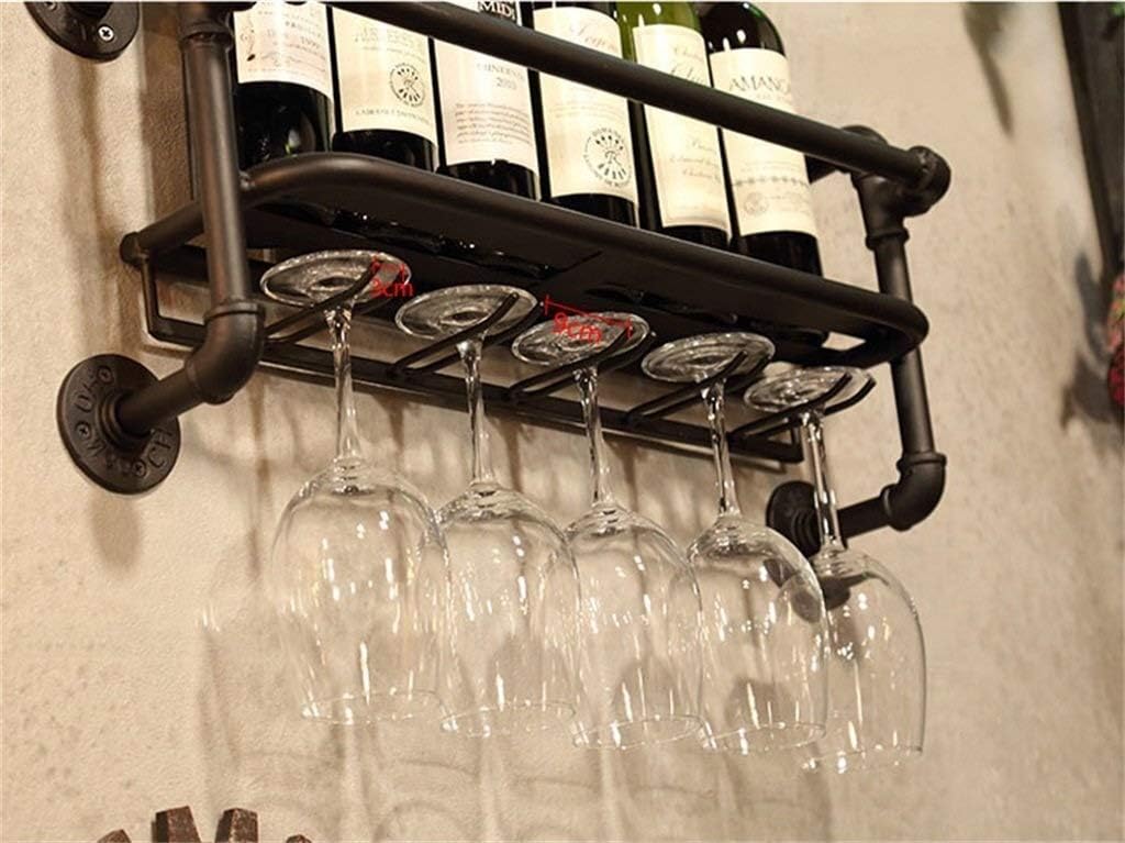 JLVAWIN Wall Mounted Wine Rack Organizer Black