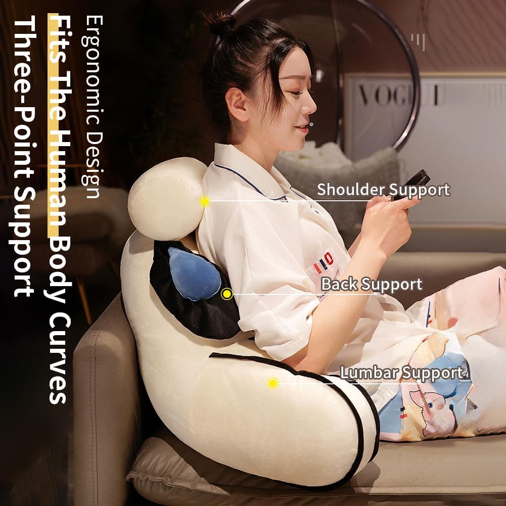 Reading Pillow Large Backrest with Detachable Neck Roll