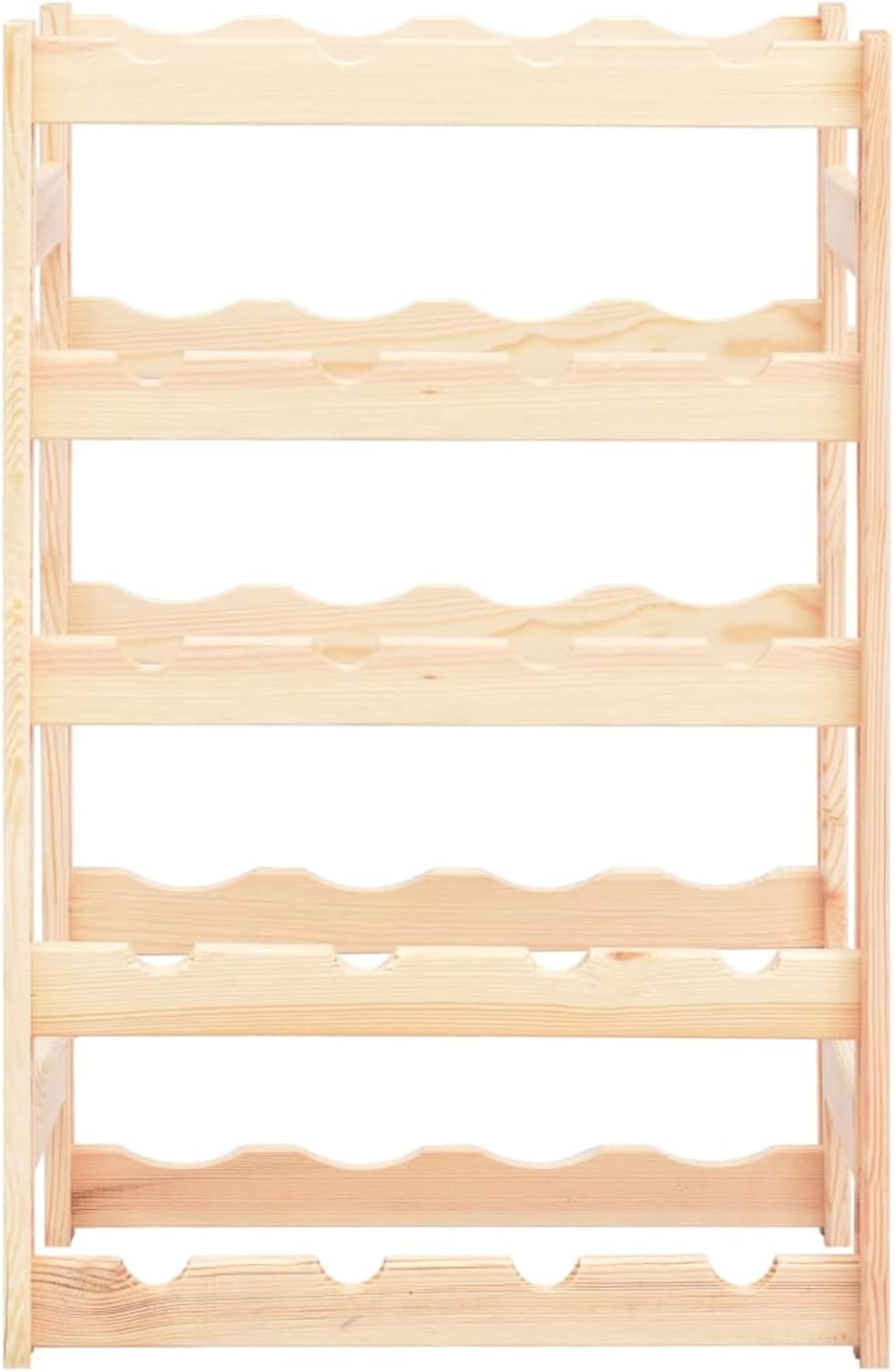 Qiangxing 20-Bottle Wine Rack with Rustic Design