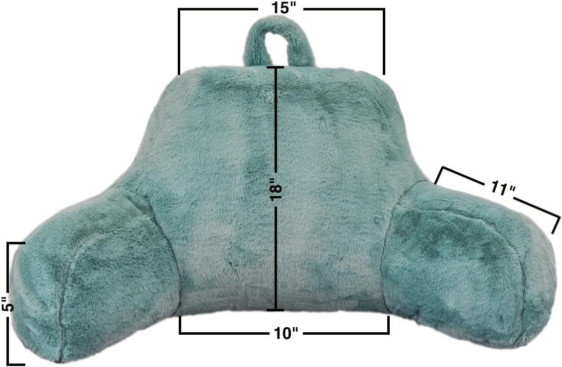Holawakaka Standard Faux Fur Reading Pillow with Arms