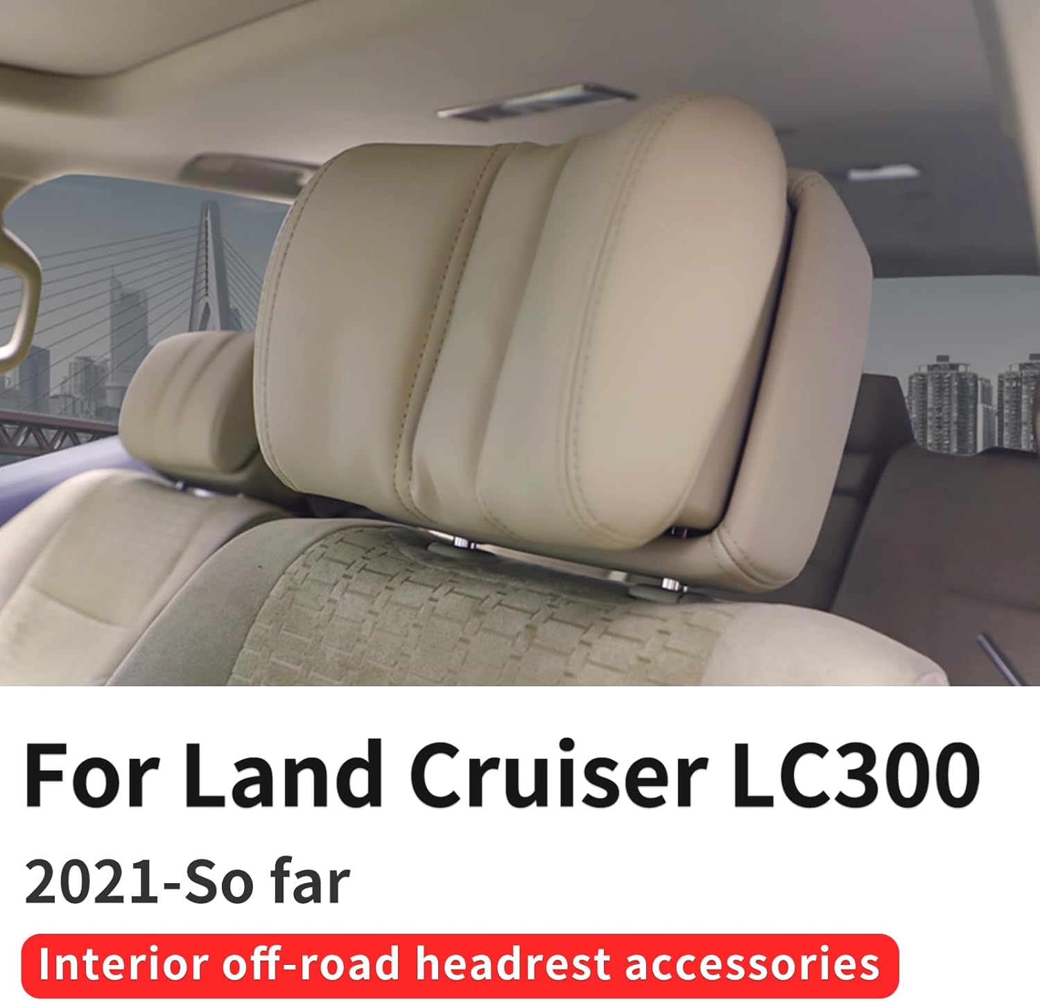 VimrOd Car Neck Pillow for Toyota Land Cruiser 300 LC300 2021-2023