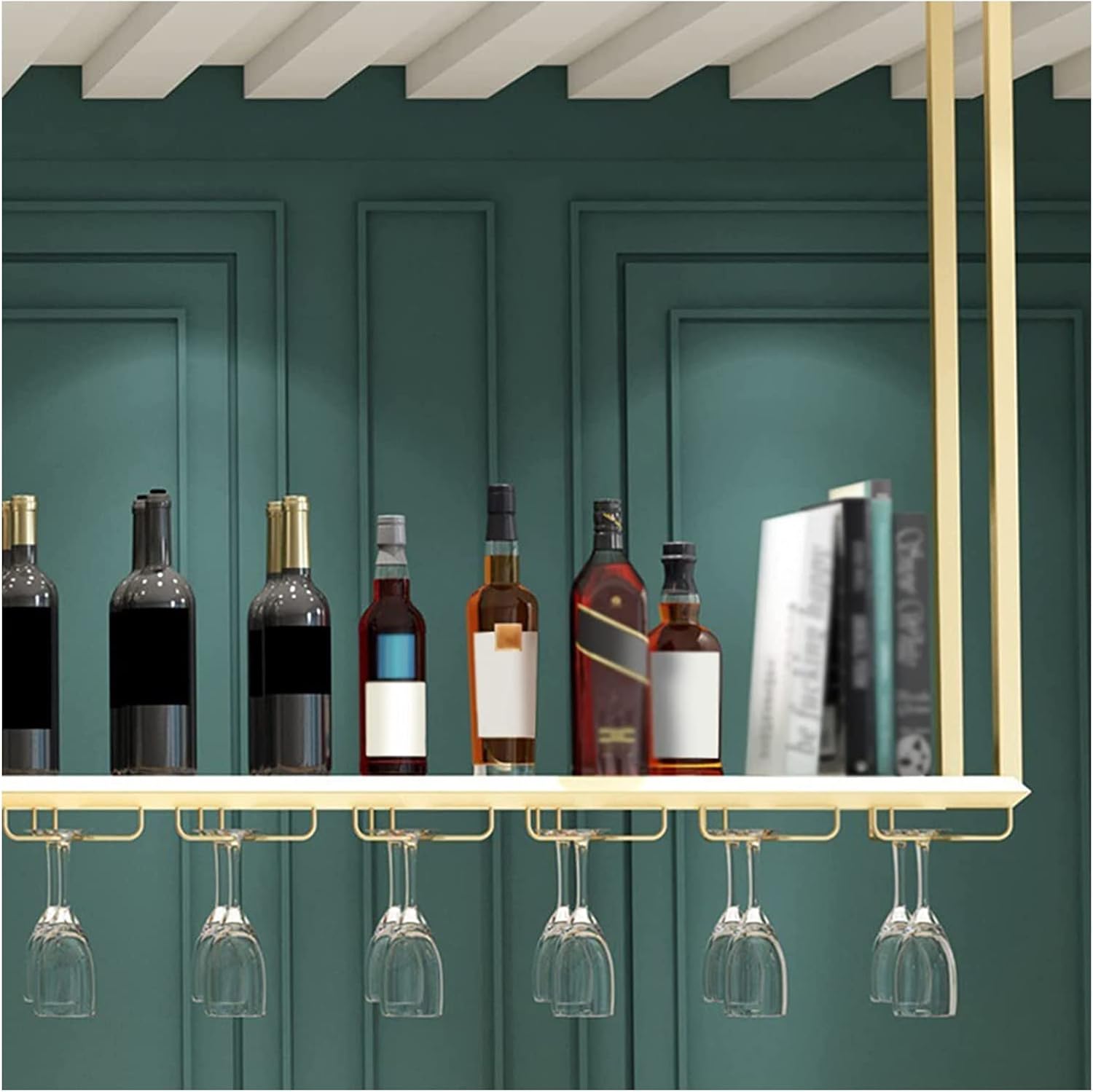 ALDEPO Wine Rack with Hanging Design and Animal Horse Pattern