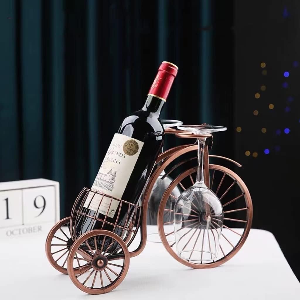 CicodonaGift Single Bike Wine Bottle Holder Glass Rack
