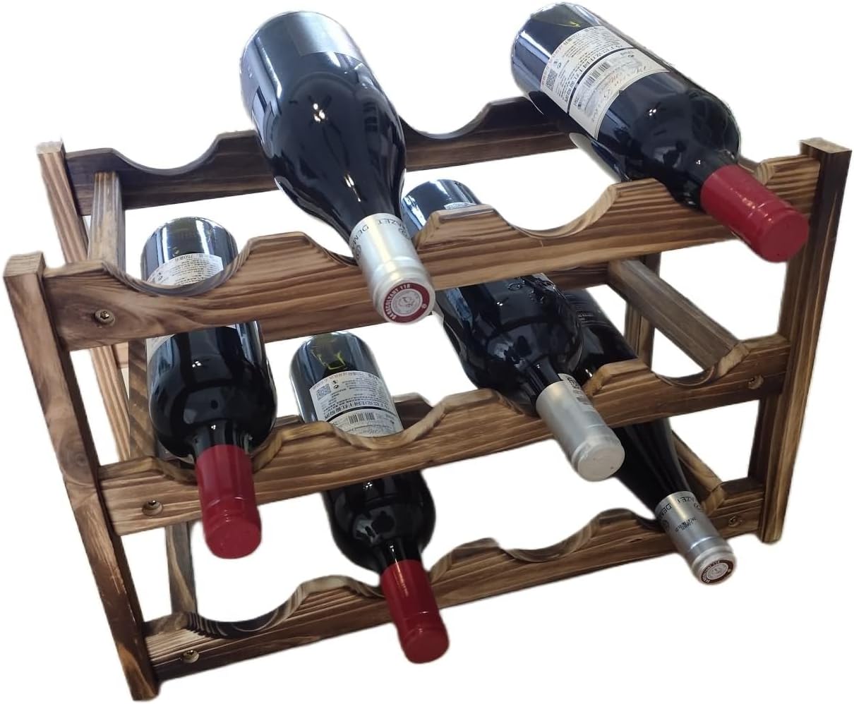 LoongZDD 3-Tier Stackable Wine Rack for 12 Bottles