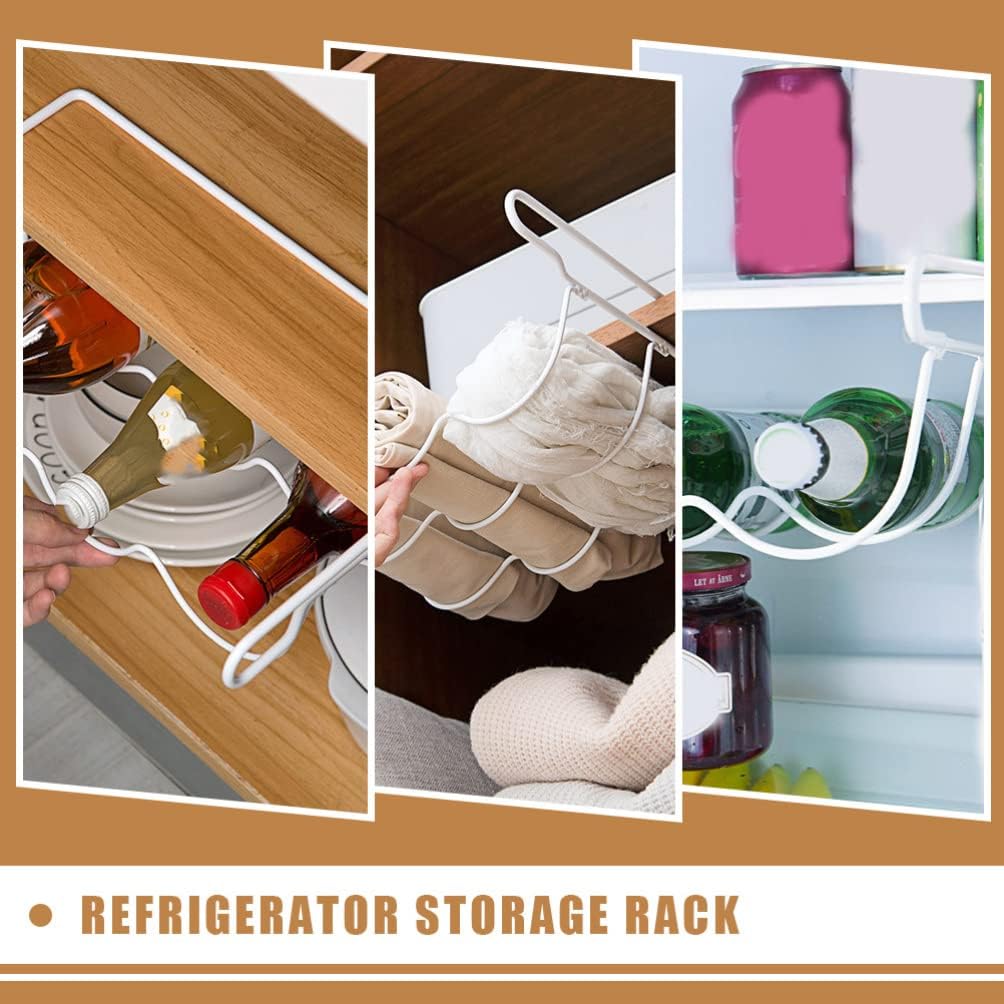 Cabilock Iron Craft Beer Wine Bottle Rack Slim Fridge Organizer