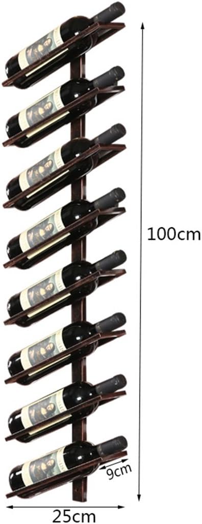 LUNEZY Metal Wine Racks Wall Holder - Rustic Design