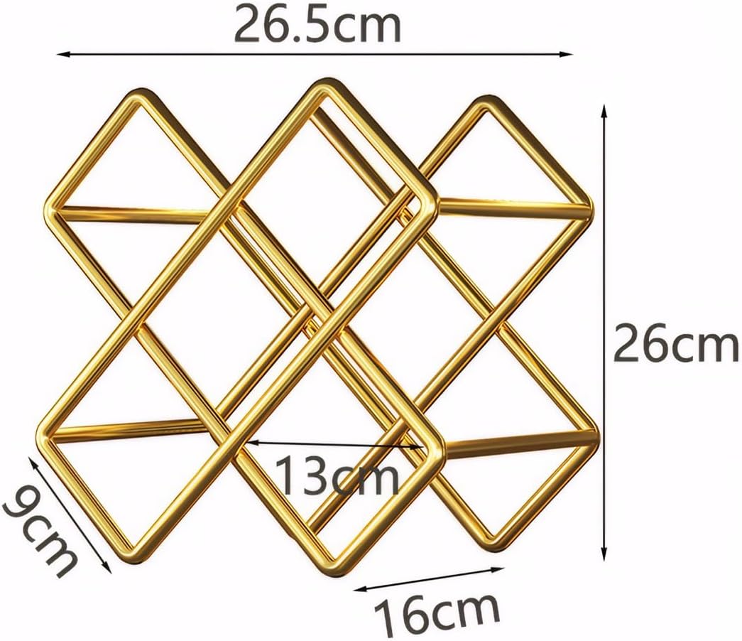 Contemporary Tabletop Wine Rack with Diamond Design