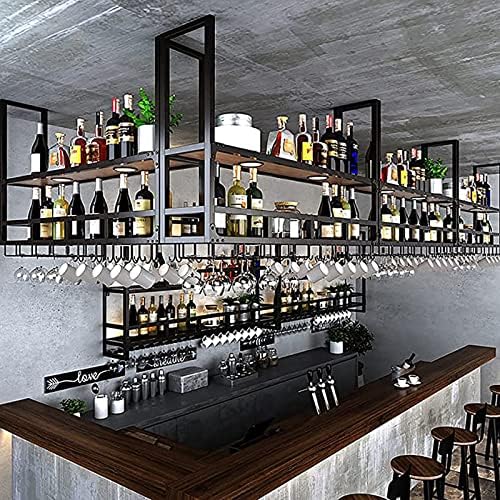 FAFZ 2-Layer Industrial Wood Wine Rack Shelf