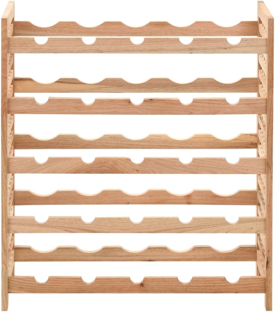 Aisifx 25-Bottle Wine Rack Solid Walnut