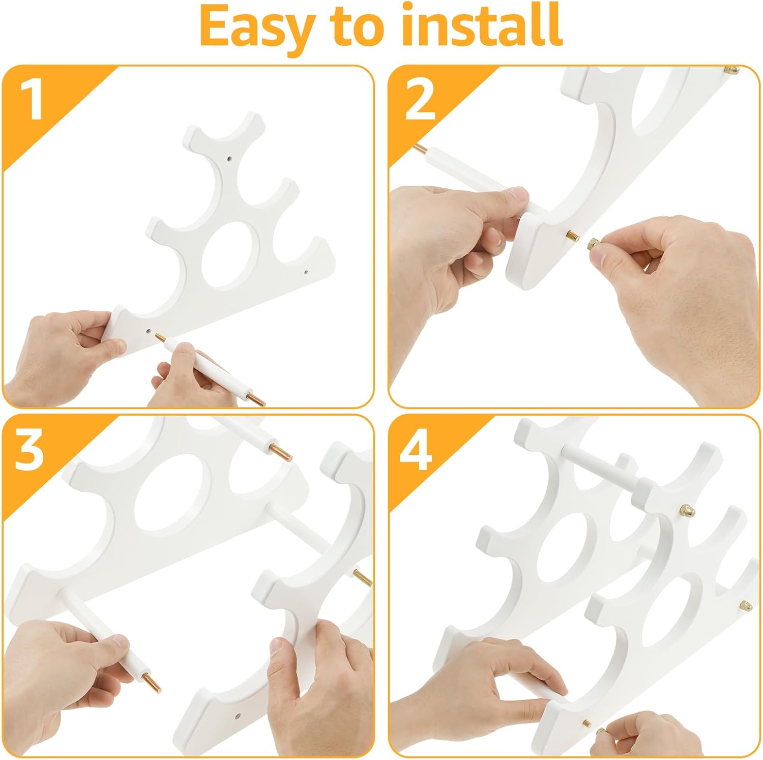 ZLHETWT Freestanding Wine Rack Holds 6 Bottles