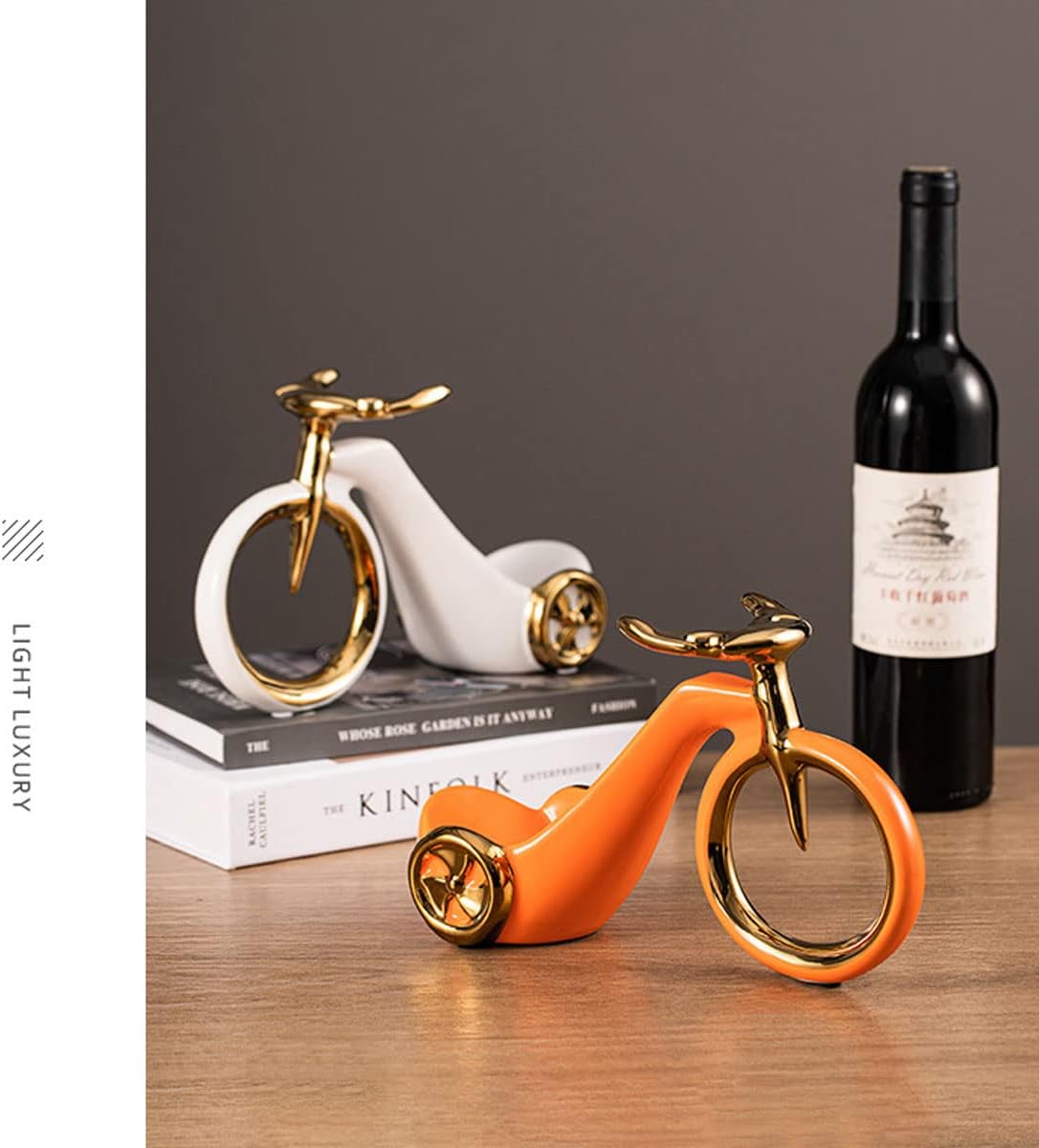 ZHIHESHOP Bicycle Wine Shelf White
