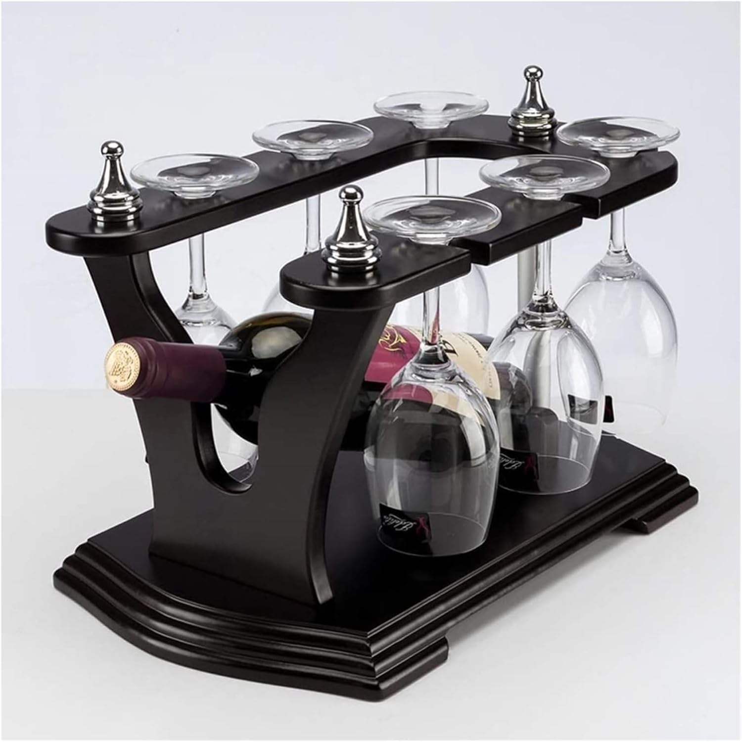 OXOAMP Y-Shaped Wooden Wine Rack Freestanding