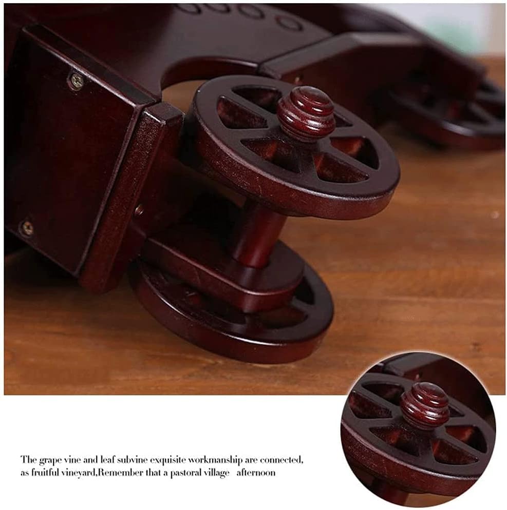 AITIAN European-Style Wooden Wine Rack with 6 Glasses 1 Bottle