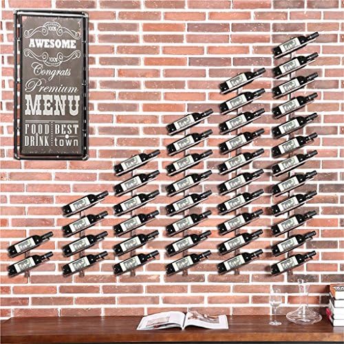 LUNEZY Metal Wine Racks Wall Holder - Rustic Design