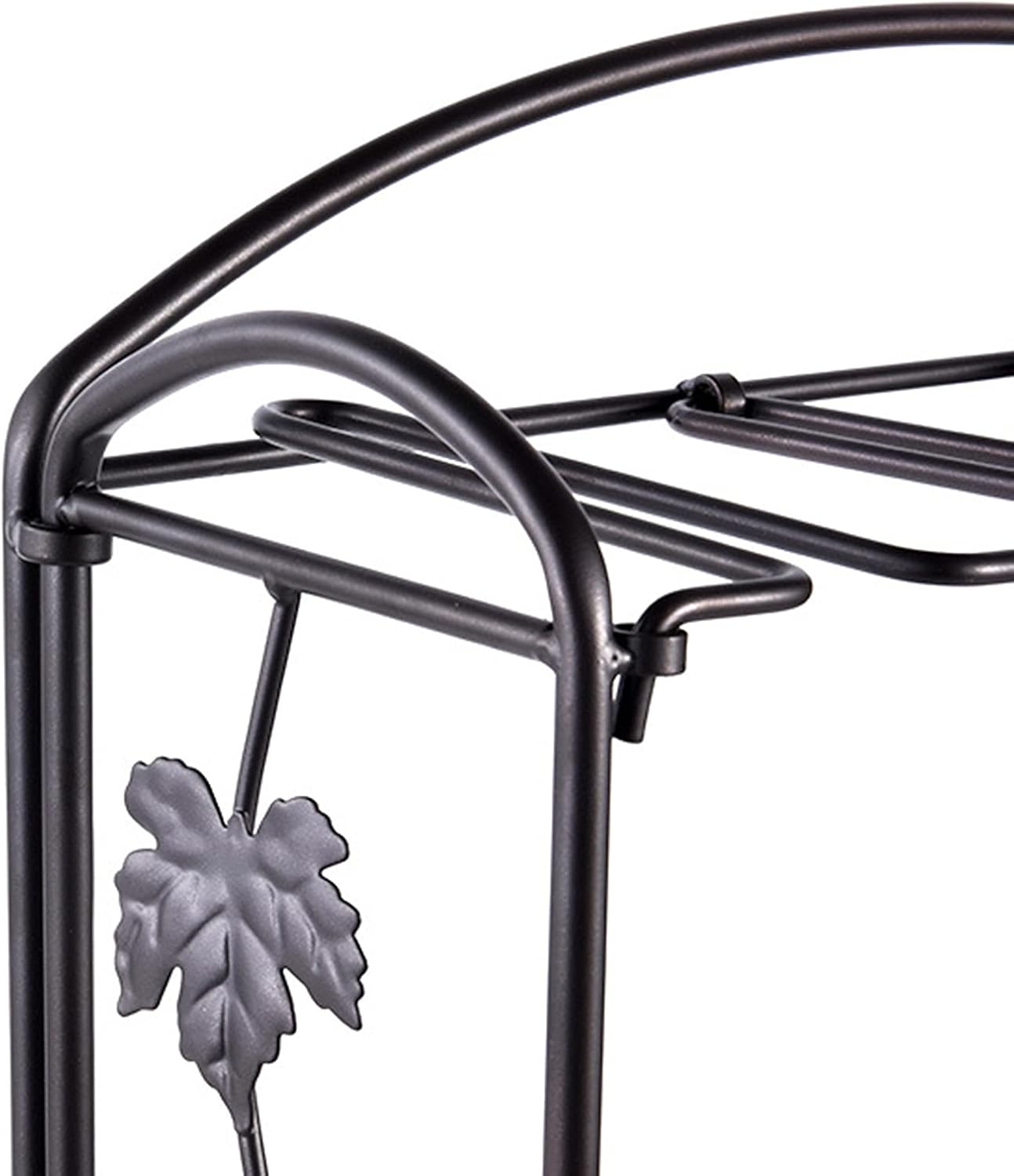 PAREKS Wine Rack with 8 Glass Holder Iron European Style
