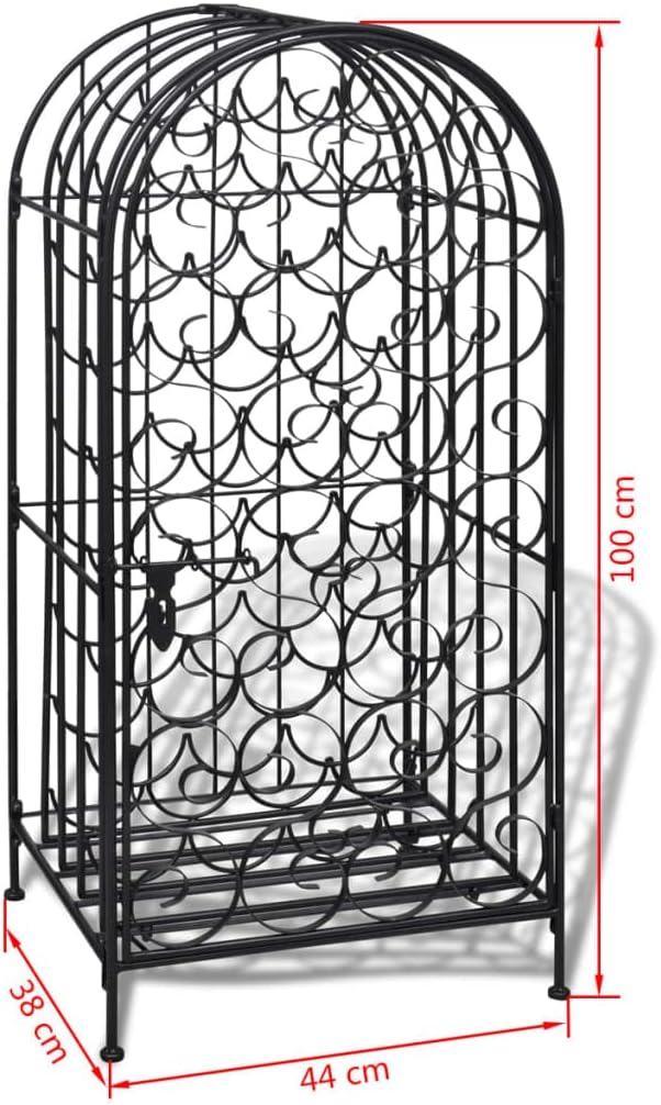 ROMHZKS 35 Bottle Metal Wine Rack - Rust Free and Elegant Design