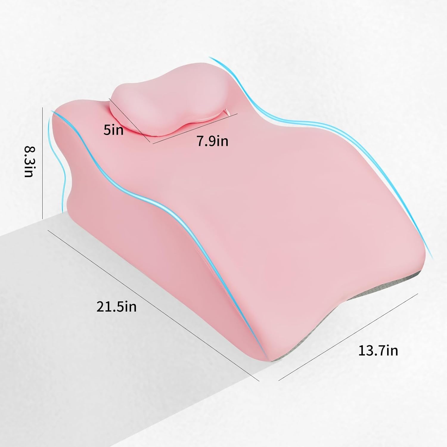 Relax Cush Pillow - Ergonomic Support for All Positions Pink