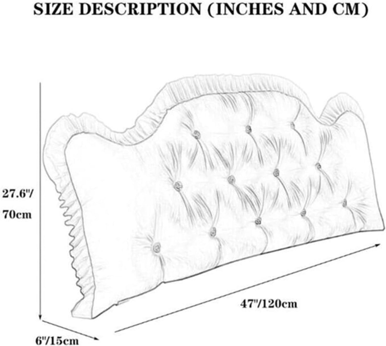 ZZYK Large Headboard Pillow with Removable Cover