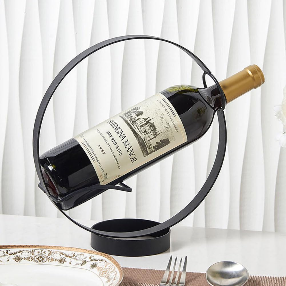 Modern Metal Wine Rack - Freestanding Countertop Holder