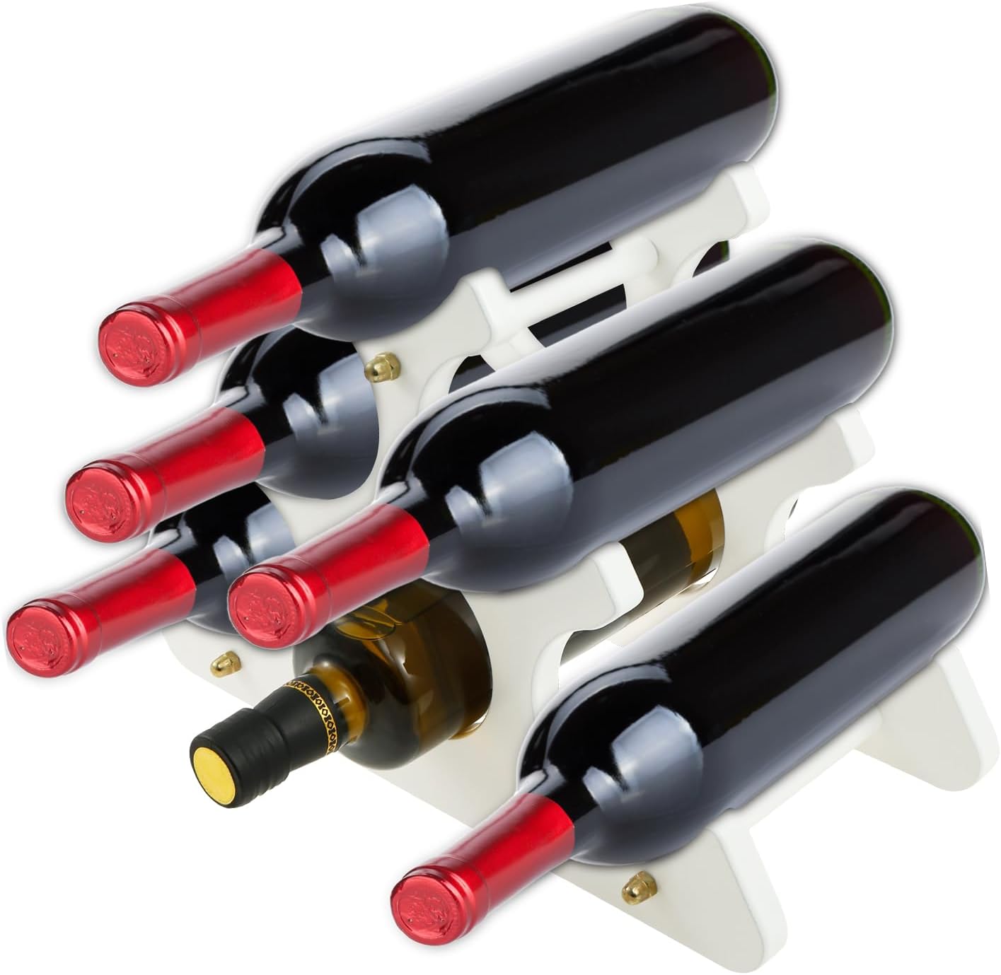 ZLHETWT Freestanding Wine Rack Holds 6 Bottles