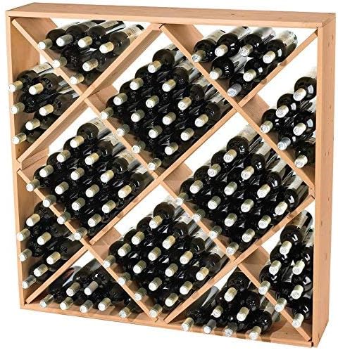 Wine Enthusiast Jumbo Bin 120 Bottle Wine Rack - Natural