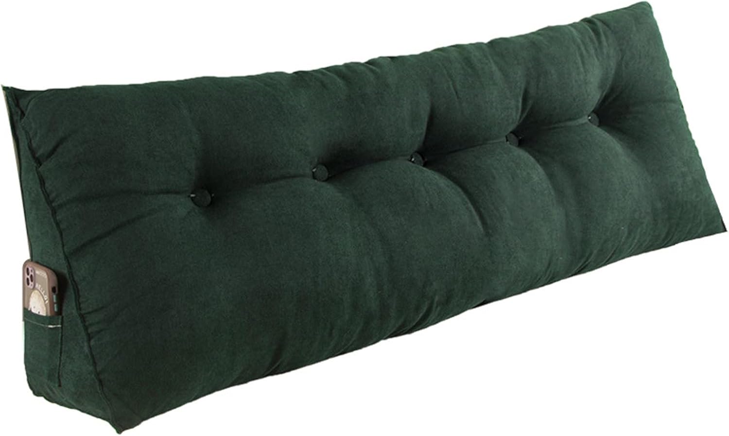 Dark Green Headboard Pillow with Removable Cover