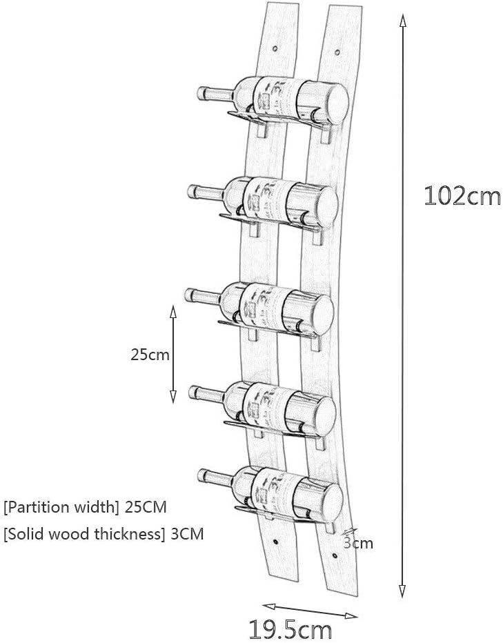 NZKW Wall Mounted Wine Rack 3pcs 5-15 Bottles Storage