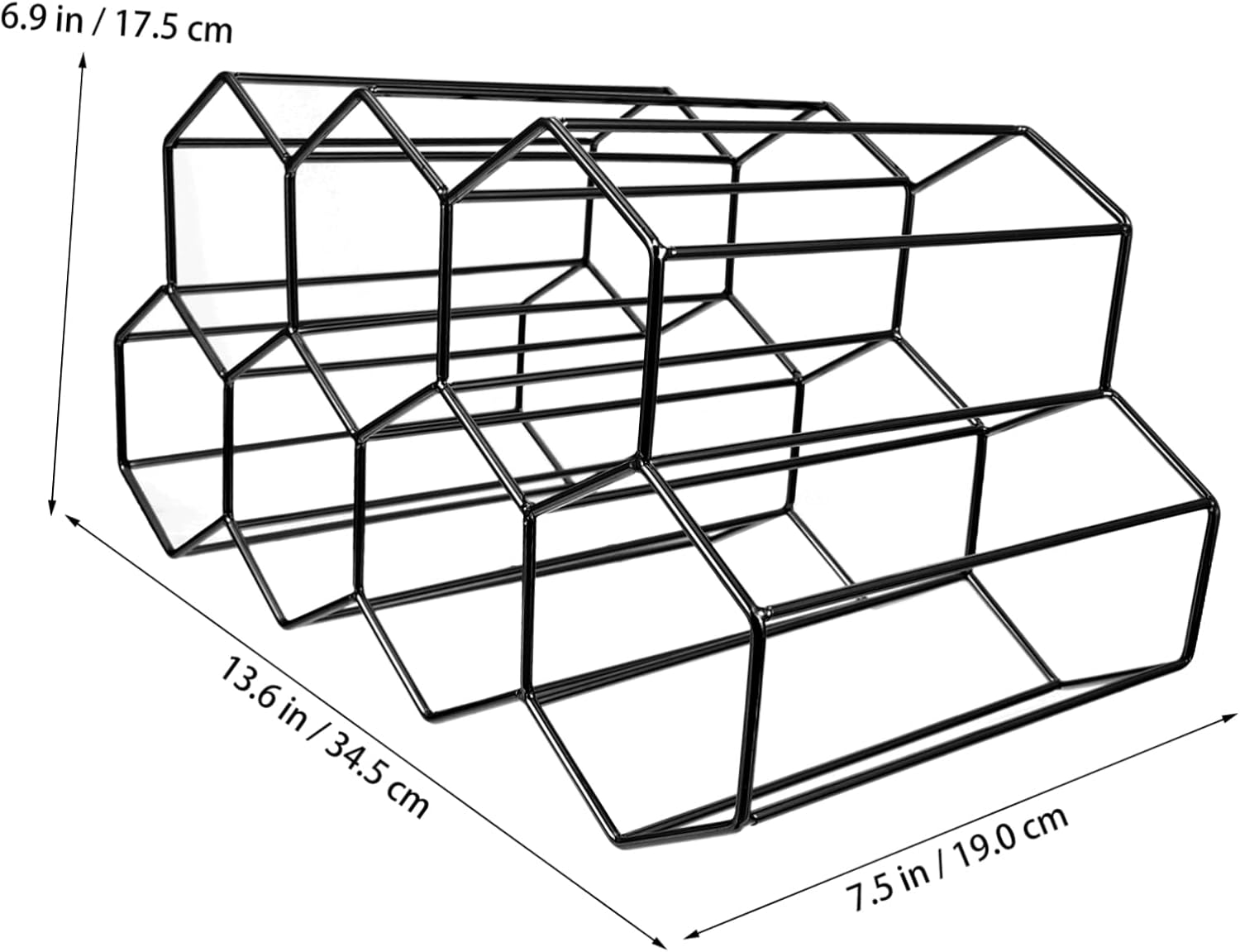 Cabilock 7-Hole Honeycomb Wine Display Stand