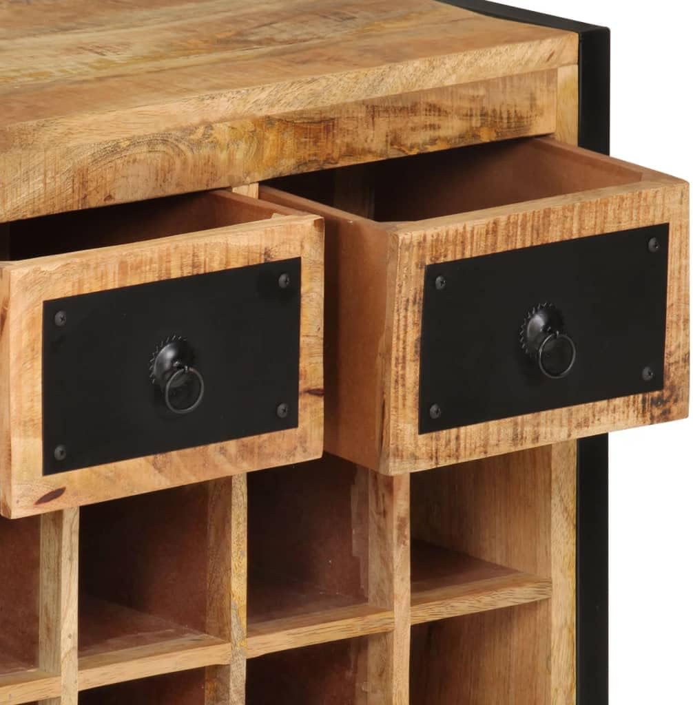 THOYTOUI 16-Bottle Freestanding Wine Rack with Drawers