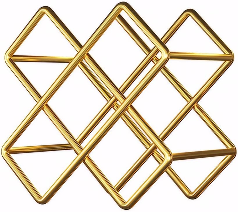 Contemporary Tabletop Wine Rack with Diamond Design