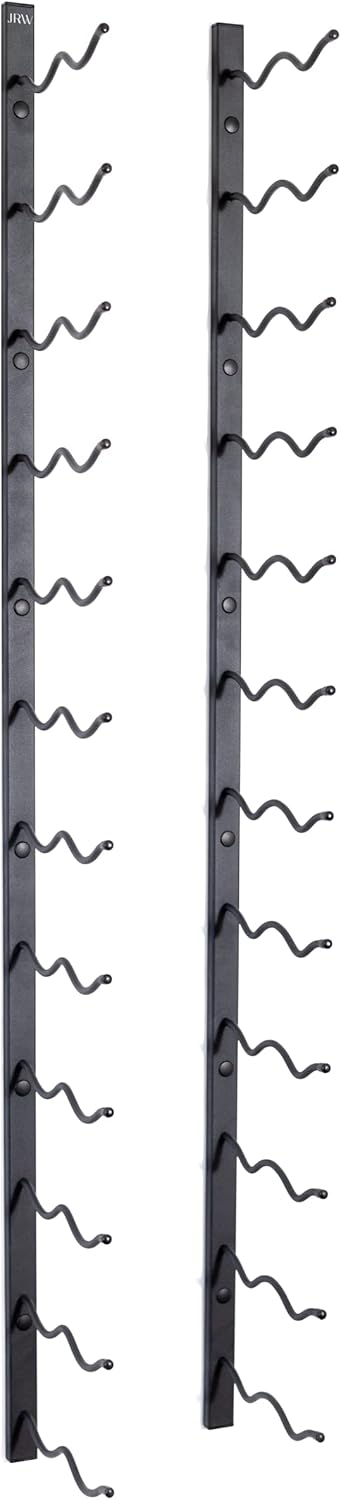 Premium Matte Black Wall Mounted Wine Rack - 24 Bottles
