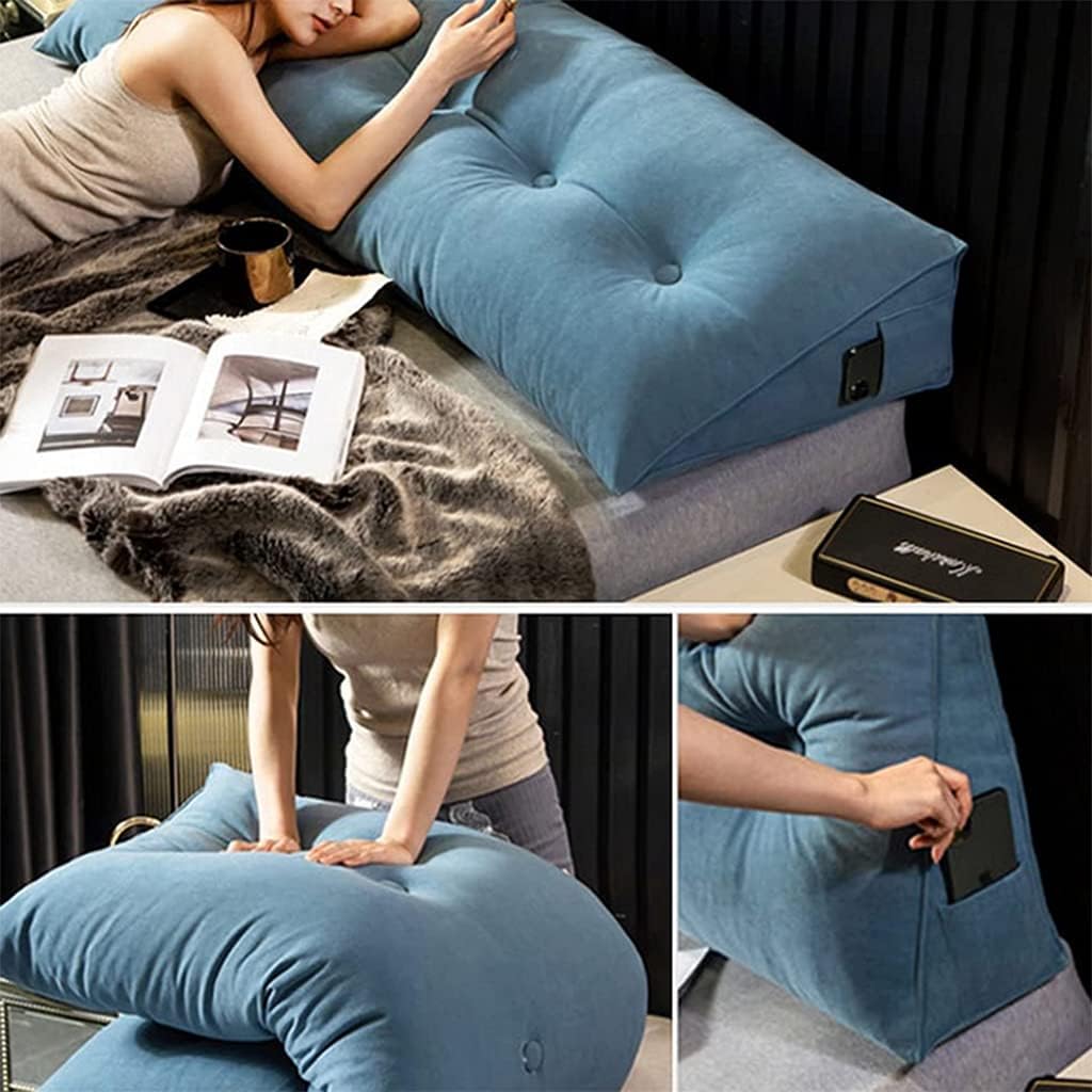 ZZYK Long Back Support Pillow with Removable Cover