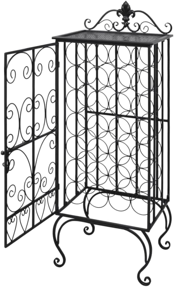 BUKSCYJS 28-Bottle Metal Wine Rack for Kitchen and Bar