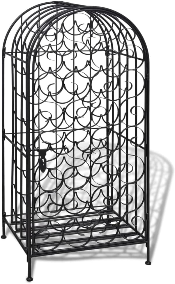 ROMHZKS 35 Bottle Metal Wine Rack - Rust Free and Elegant Design